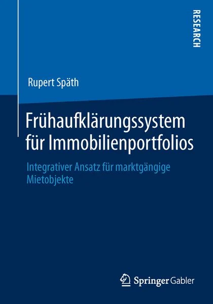 Cover: Dissertation - Frühaufklärungssystem für Immoblienportfolios